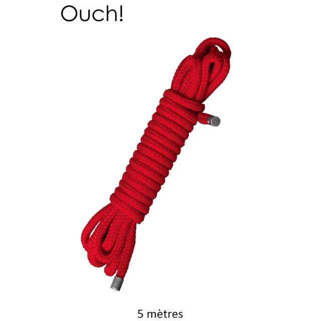 Corde de bondage Japonais 5m rouge - Ouch