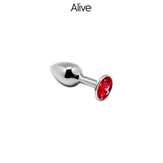 Plug métal bijou rouge S - Alive